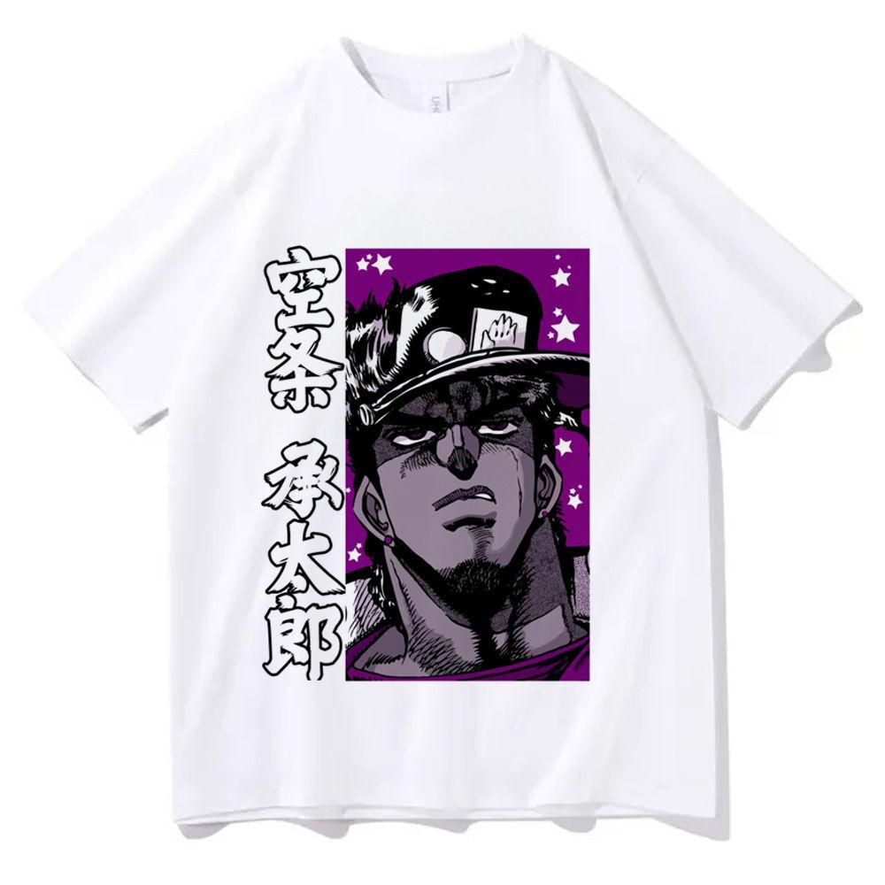 Jojo Bizarre Adventure T Shirt Teen Colorful 80s Grunge Korean Clothes T Shirt Korean Clothes University Y2k Classic Anime Tops