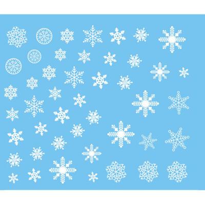 1 Sheet Christmas 3D Sticker Snowflakes Tips Tatoos Party Manicure Transfer Sticker