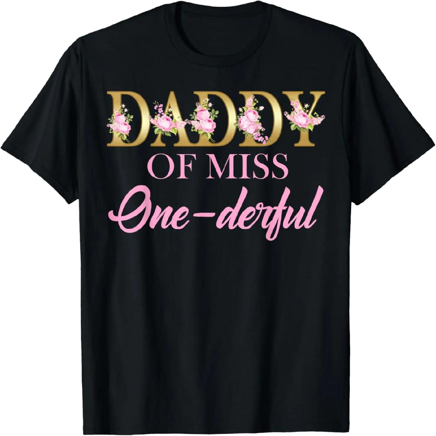 

Mens Dadddy of Miss Onederful 1st Birthday First One-Derful T-Shirt XXXXXL різнокольоровий