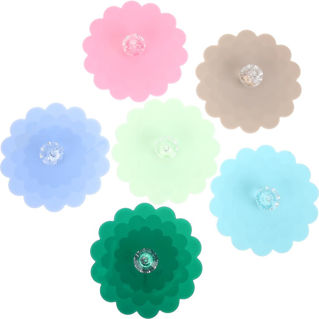 6 Pcs Tumbler Cup Covers Lace Silicone Coffee Mug with Lid Reusable Alcohol Protection
