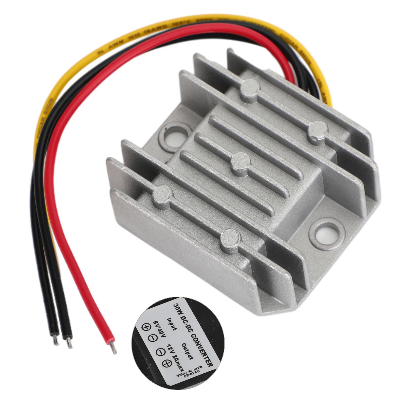 

WaterProof 8V/40V to 12V 3A 36W Step Up DC/DC Power Converter Regulator