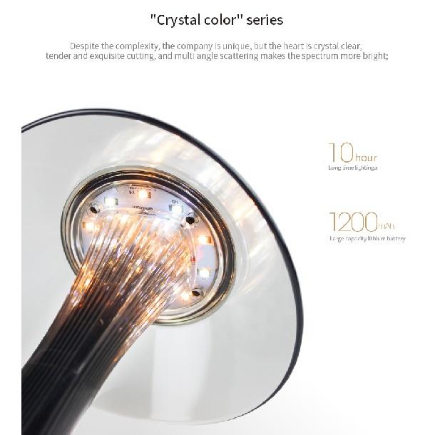 Wholesale New Rechargeable Usb Touch Crystal Acrylic Dimmable Decor 3W Transparent Led Table Light Lamps Home Decor