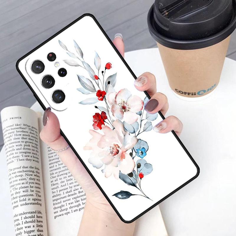 Watercolor flower phone case Cover For Samsung Galaxy S24 S25 Ultra S21 S22 Ultra S10E Note 10 Plus Note 20 FE S23