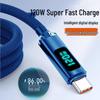 Crystal Shine 120W Super Fast Charge Type-C Cable with Digital Display for Huawei, Vivo, Oppo, Honor