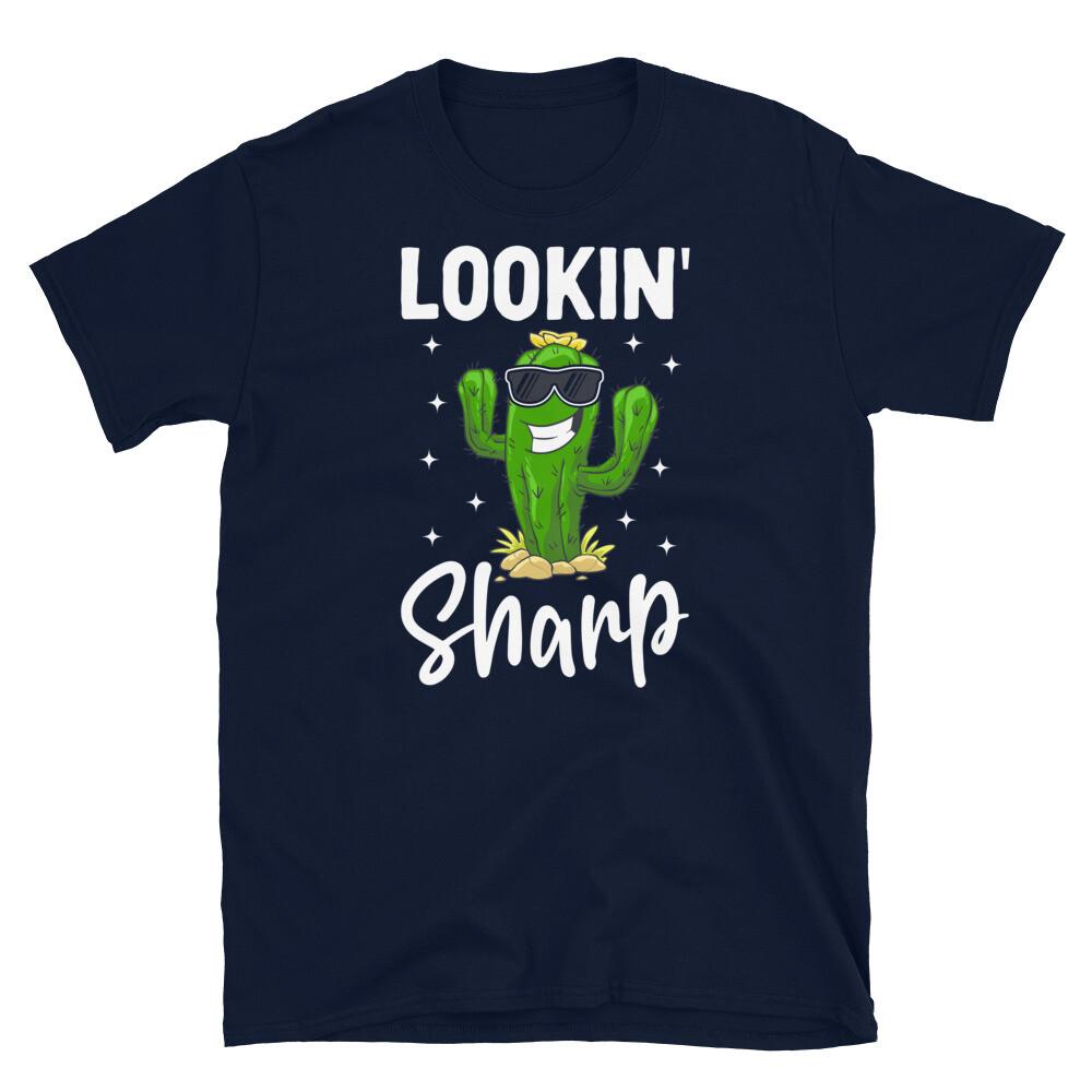 

Lookin Sharp Cactus Succulent Gardening Cool Kids Short-Sleeve Unisex T-Shirt 4XL