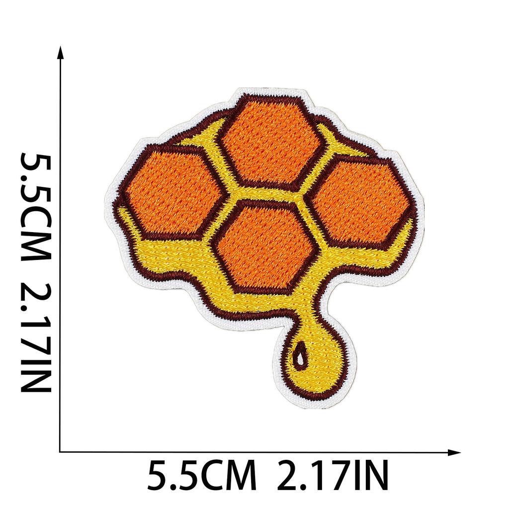 Bee Family Honey Embroidery Cloth Sticker Bag Decoration Sunflower Patch Sticker Cartoon Summer Bicycle Embroidery Sticker