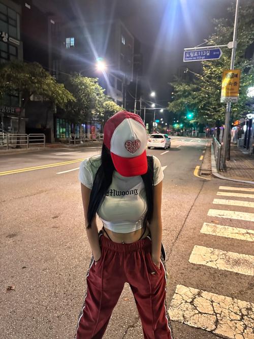 SAYSAYSAY Heart Logo Trucker Cap Red