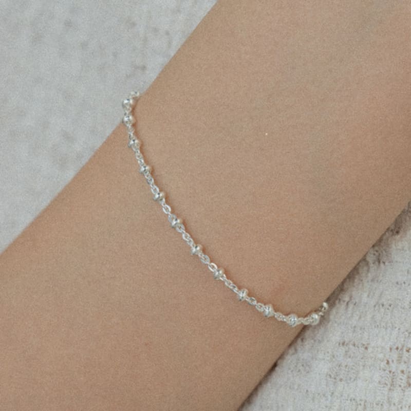 

NORMALLEE [Silver 925] Bubble Bracelet White Gold Plated