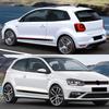 2PCS Car Side Stickers For VW Volkswagen Polo 6R 6C 9N2 9J GTI Auto Modification PVC Racing Style Decals Car Tuning Accessories