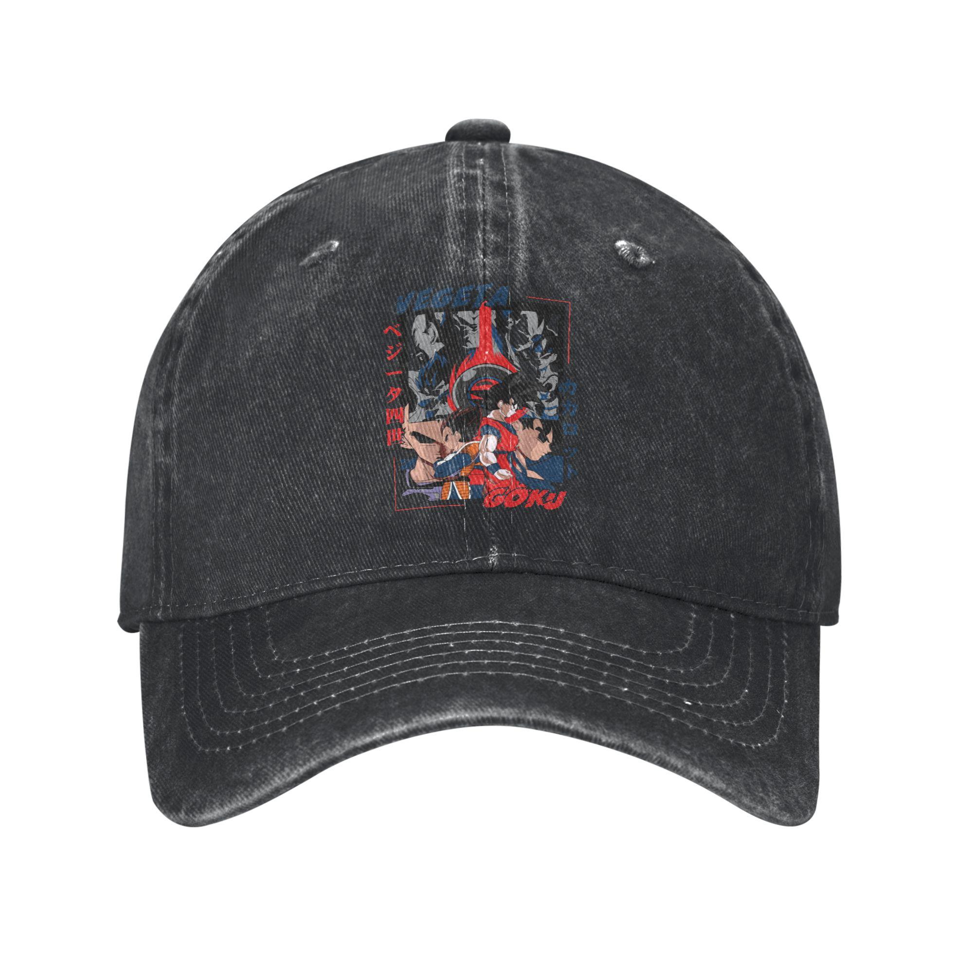 

Dragon Ball Saiyan Lineage Vegeta & Goku Baseball Cap Distressed Washed Sun Cap Unisex Style Outdoor Adjustable Caps Hat One Size чёрный