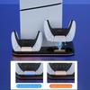 For PS5 Slim Console Cooling Stand Controller Charging Stand with Headset Hook W/ RGB Lights Game Slot for PS5 Slim Disc&Digital