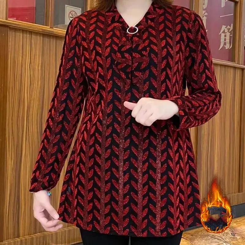 Женский зимний свободный клетчатый свитер с длинным рукавом теплый свитер свитшот 6XL 2889₽