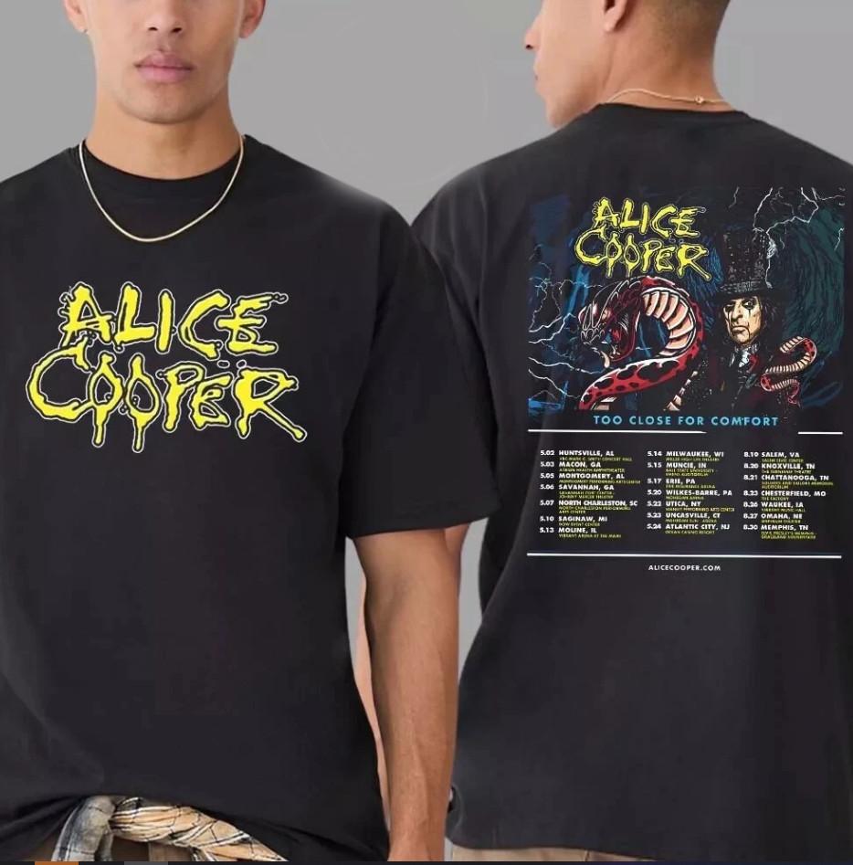 Alice Cooper Too Close For Comfort Tour 2026 T-shirt size S-5XL L