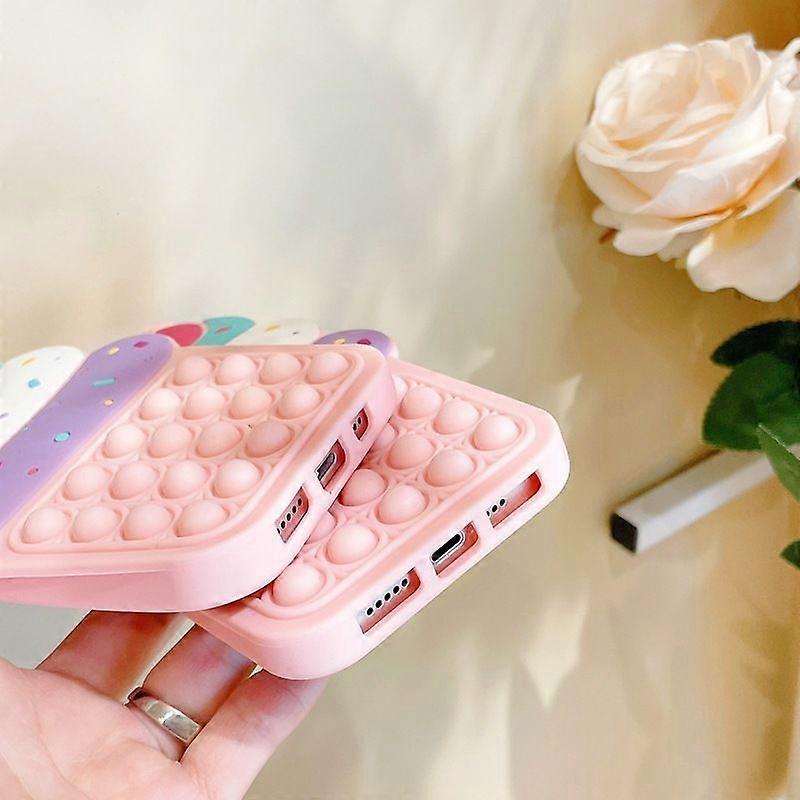 Roztomilý kryt pro iPhone 13, vtipný 3D kreslený tvar zmrzliny s motivem košíčků z měkkého silikonu, plná ochrana, nárazuvzdorný kryt pro dívky, děti, ženy a děti