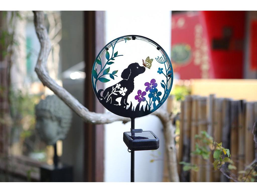 Rainproof Solar Wrought Iron Decorative Garden Light