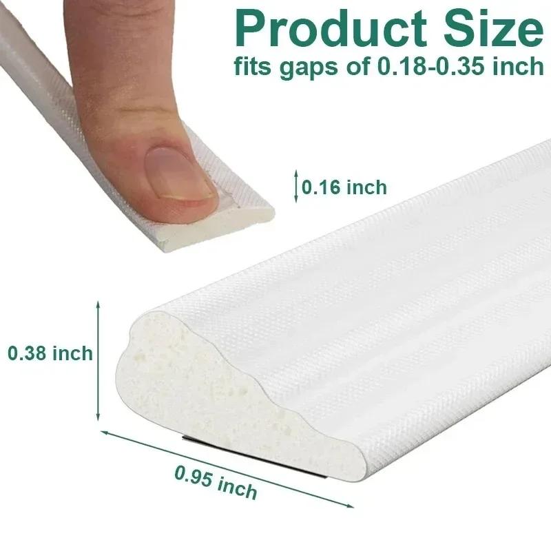 ZEXEF 4/5M Window Sealing Strip Self-adhesive Foam Door Sealing Strip Soundproof Windproof Window Gap Filling Strip