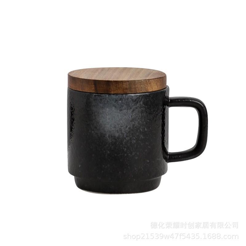 Minimalist Ceramic Mug With Lid Office Student Couple Gift 450ml Porcelain Coffee Cup European Style