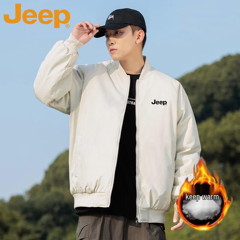 JEEP Men's Casual Baseball Collar Padded Jacket