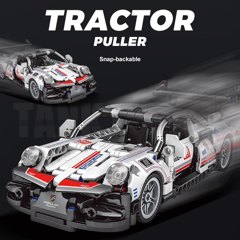 Technical Super Racing Car Model Building Blocks Automobile Pull Back DIY MOC Vehicle Bricks Children Construction Toys