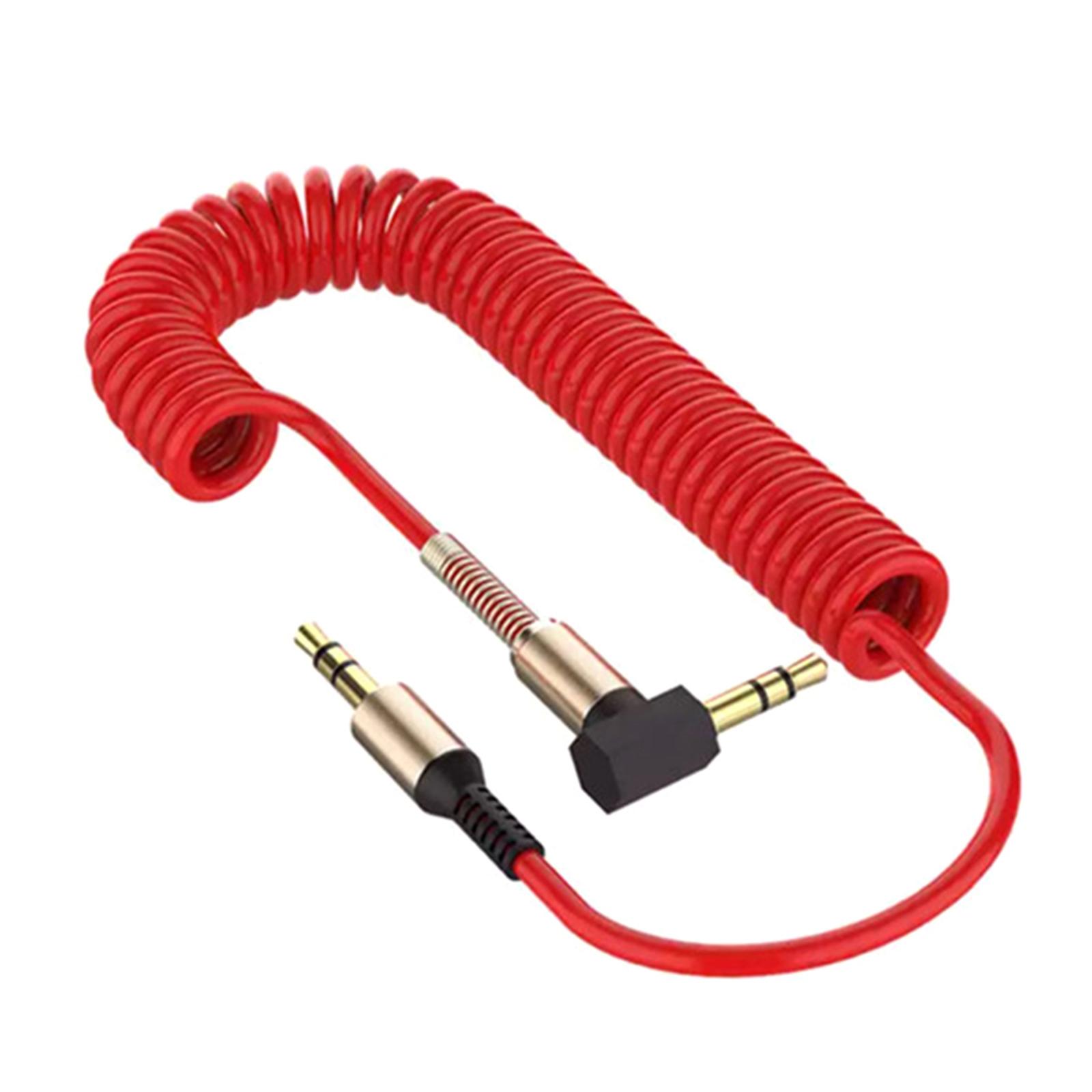 

3,5-миллиметровый угловой пружинный расширительный аудиоадаптер 3,5-миллиметровый штекерный разъем аудиокабель гибкий пружинный кабель Aux Line A