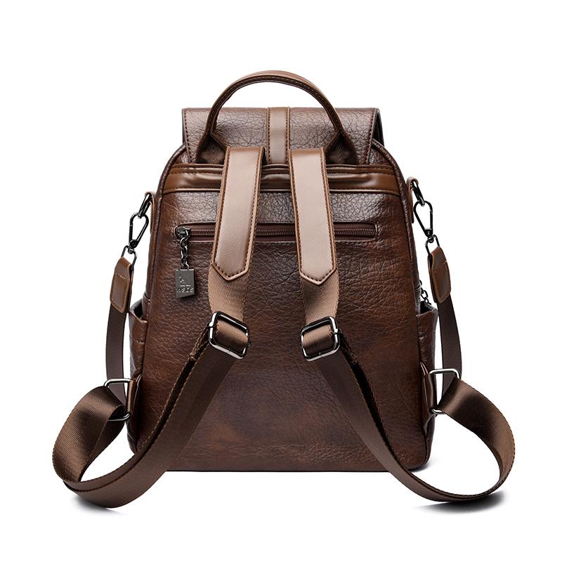 PU Backpack Women's Lightweight Backpack Multi-functional Shoulder Bag