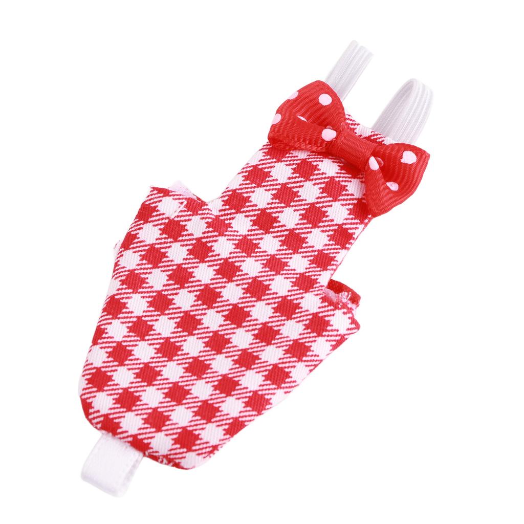 Bird Diaper Adjustable Red Grid Pattern Parrots Pilot Suit for Macaw Budgies ParakeetXS Red Grid