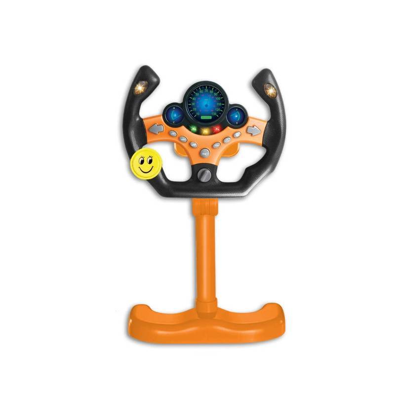 

Имитация рулевого колеса с подсветкой и звуковым дизайном для подарка детям оранжевый