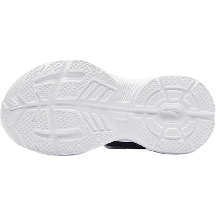 Anta Kids Synthetic Leather Comfortable Breathable Lightweight Shock Absorption Low-Top Running Shoes Kids Sneaker Blue White A12439905-2