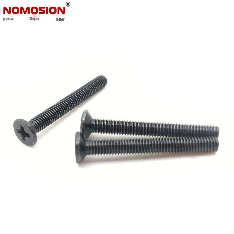 Black Zinc KM3*25 Cross Countersunk Flat Head Machine Screw for Electronics