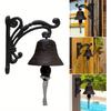 1 Pc Vintage Cast Iron Wall Bell Antique Rustic Hanging Bell for Farmhouse & Front Door Decor