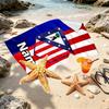 Custom Name Personalized Atletico Madrid Print Beach Towel, for Trip Camping Beach Party Home Decor, Birthday Gift for Family & Friends