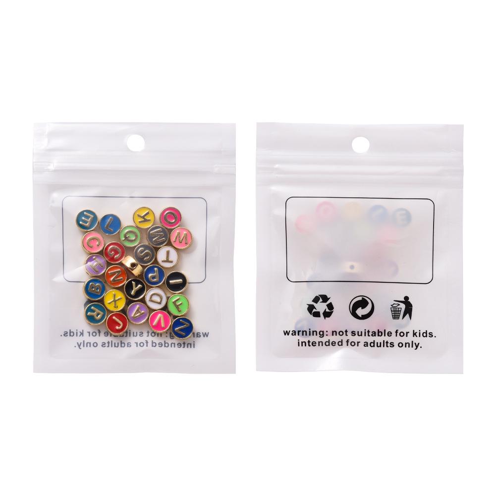 Colorful Drip Oil Alloy Alphabet Beads for DIY Bracelets and Jewelry Making