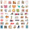 10/25/50pcs Books Graffiti Reading Stickers for DIY Scrapbook Stationery Suitcase Water Bottle Phone Laptop Guitar Toy