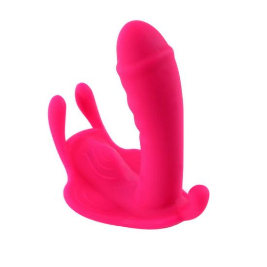 Butterfly-Shaped Remote Control Vibrator Discreet Wearable Adult Toy with Wireless Remote Ultra-Quiet Motor Body-Safe Waterproof Sex Toy for Couples'