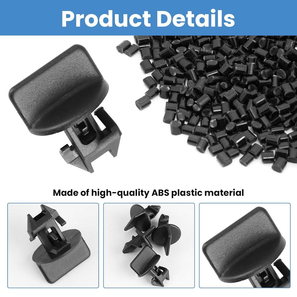 4 Pcs Rear Bumper Trailer Tow Hitch Trim Cover Retainer Clips, Durable Black ABS Plastic, Easy Tallation, Compatible with 68249278AA, SUV Bumper