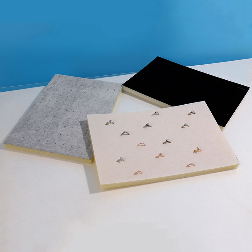 Foam Padding Jewelry Display Tray Velvet/PU Surface Jewelry Showcase Pad Retail Showcase