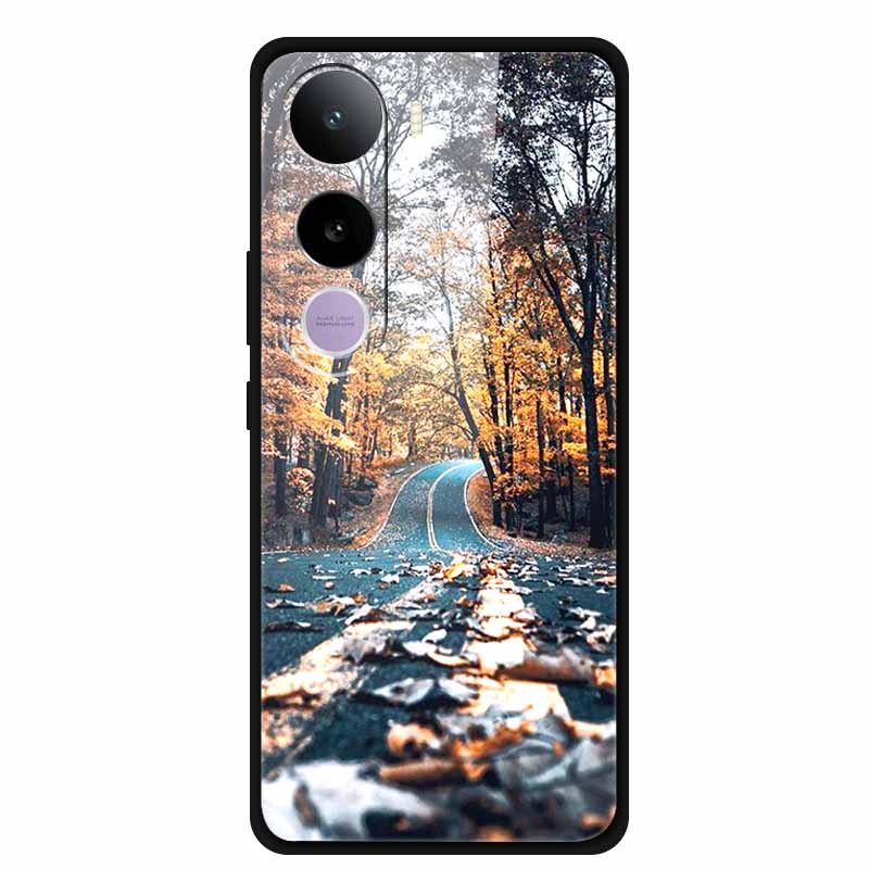 For Vivo Y400 5G Case Y 400 6.67" Animal Wolf Lion Tempered Glass Hard Back Cover For Vivo Y400 2025 Phone Cases Soft Bumper Bag