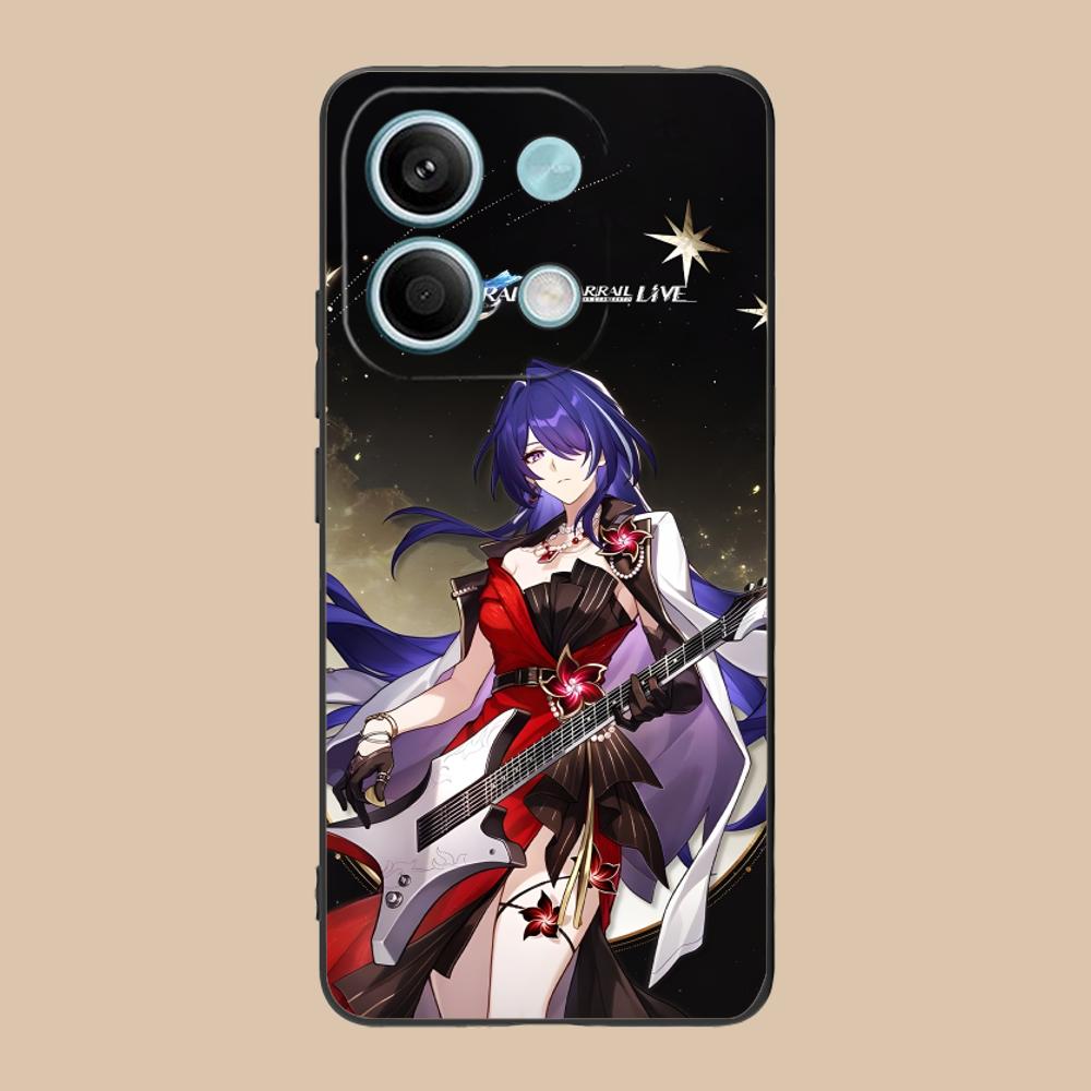 HSR Acheron Matte TPU Mobile Phone Case for Xiaomi 15 14 13 12 Mi 11 T Ultra Lite Pro S X 5G Colorful Printing Cover