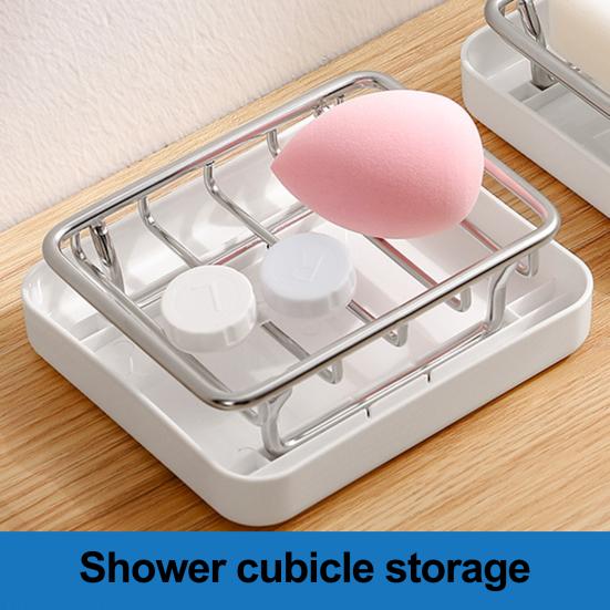 Steel Soap Holder with Independent Drainage Layer Double-Layer Design Bathroom