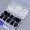 210/350/500pcs Black White Nylon Washers Multi-Size Gasket Ring Kit  Automotive Maintenance