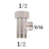 3/8' 1/2' 9/16' 15/16' Tee Joint 3 Way T Valve Connector Durable Toilet Seat Bidet Attachment