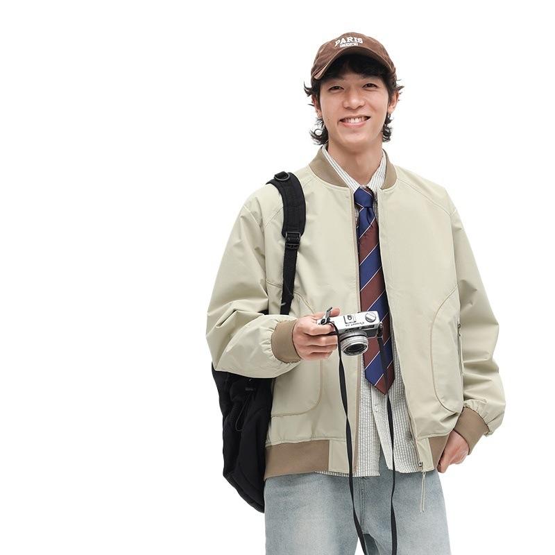 Jacket Men's Autumn and Winter Loose American Retro Tooling Functional Ruffian Handsome Flight Jacket