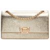 Charles & Keith Metal Buckle Chain Small Square Bag Women Shoulder Bag Black Gold CK2-20840579-1