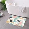 1PC PastelGeometric Fusion Kitchen Rug Non-Slip Door Mat Pop design Bathroom Rug Bath Mat Carpet for Home Sink Laundry Decor