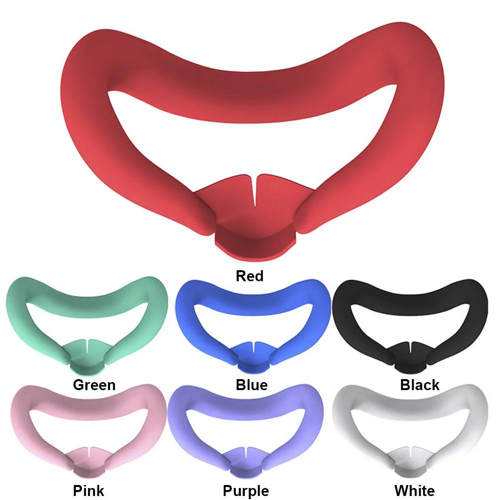 Silicone VR Face Cover for Meta Quest 3 Silicone Eye Mask Sweatproof Mask Face Cushion Replacement for VR Glasses Accessories