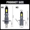 2Pcs 20000LM H1 LED Headlight Bulbs Mini H3 Led Fog Light for Car Headlamp Fanless DRL Lamp Auto Daytime Running Lights 12V 24V 6500K White