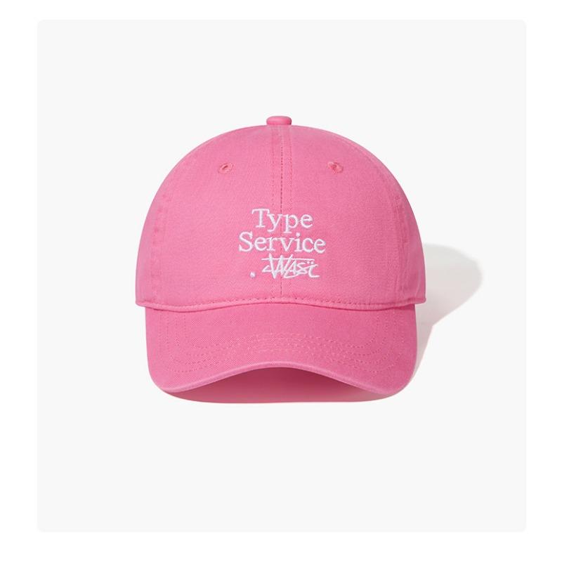 Retro small letter baseball hat women's spring and autumn soft top curved brim hat summer versatile big head circumference peaked cap men