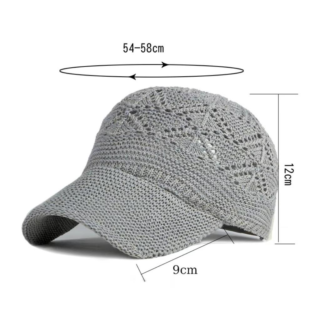 Adjustable Mesh Hat Retro Sun Hat High Quality Knitted Baseball Cap  Unisex