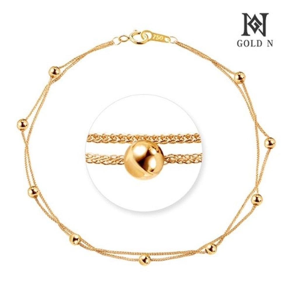 Gold N 18K Distorted Double-Line Bracelet