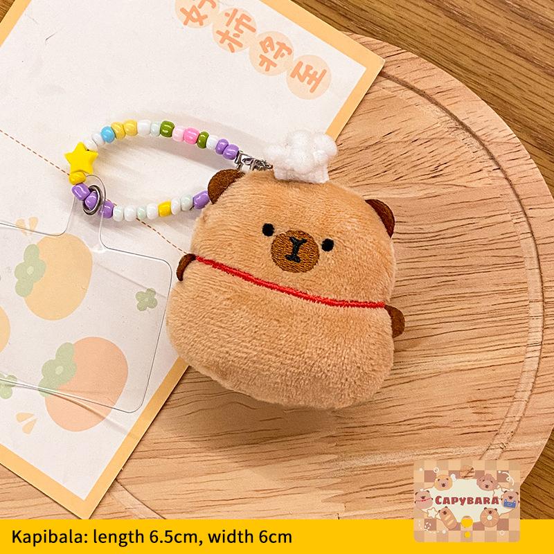 

Мультяшный плюшевый брелок-капибара, милая мягкая игрушка-кукла, брелок, подвеска на сумку, украшение для подвешивания на рюкзак, подарки для пары A6